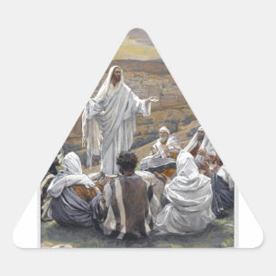 Adesivo Triangular Inspiração Jesus Bíblia Fé Esperança Amor