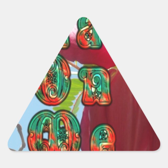 Adesivo Triangular Inspiron Lean On Me Floral Skyward Art Impressão (Frente)