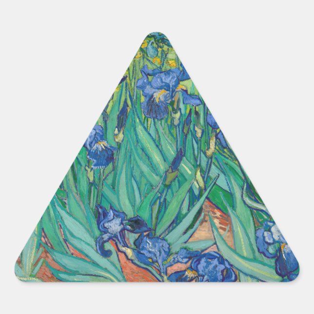 Adesivo Triangular Íris por Vincent van Gogh (Frente)