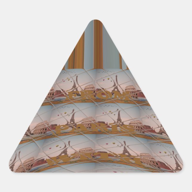 Adesivo Triangular J'aime Paris (I Love Paris) (Frente)
