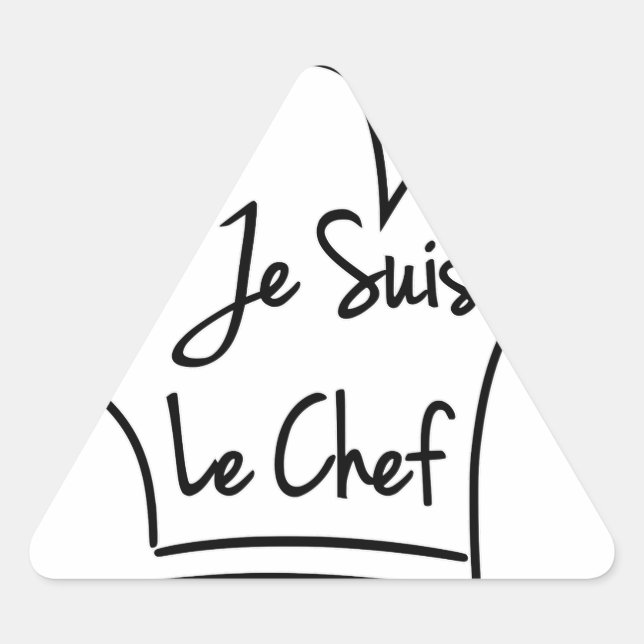 Adesivo Triangular Je Suis Le Chef (Frente)