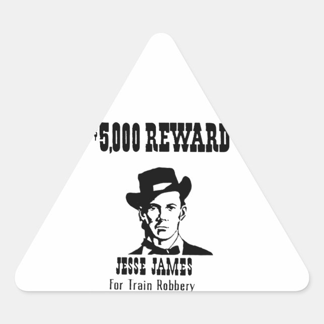 Adesivo Triangular Jesse James Procurado (Frente)