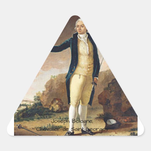 Adesivo Triangular Joseph Bologne, Chevalier de Santo-Georges (Frente)