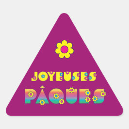 Adesivo Triangular Joyeuses Pâques