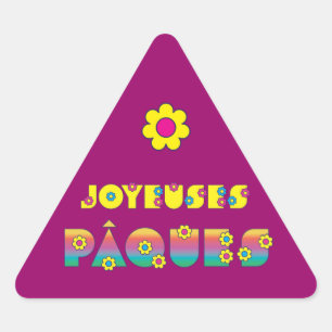 Adesivo Triangular Joyeuses Pâques