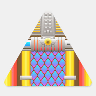 Adesivo Triangular jukebox antiquada