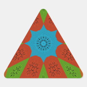 Adesivo Triangular Kaleidoscope Bloom Uma Vibrante Cor Impressão Afri