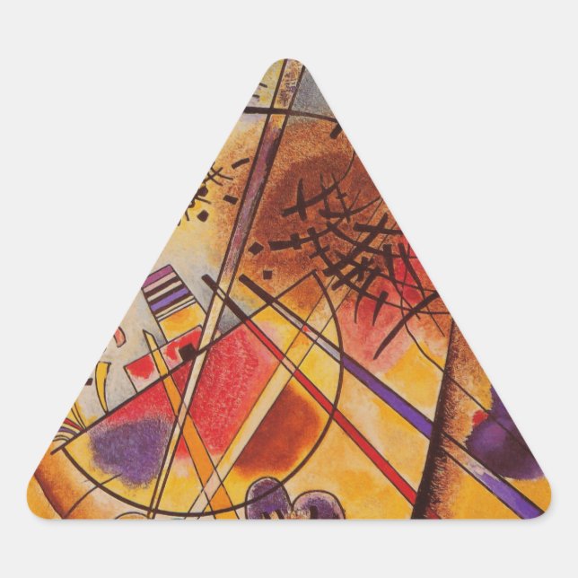 Adesivo Triangular Kandinsky Abstrato Trabalho de arte (Frente)