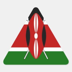Adesivo Triangular Kenya Flag Art - Patriotic & Modern Design