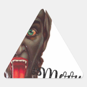 Adesivo Triangular krampus feliz natal