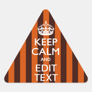 Adesivo Triangular Laranja Queimado Personaliza Este Ênfase Manter C