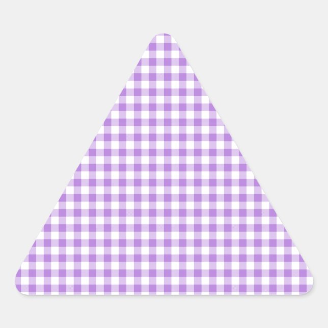 Adesivo Triangular Lavanda Gingham (Frente)
