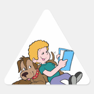 Adesivo Triangular Leitura dos melhores amigos
