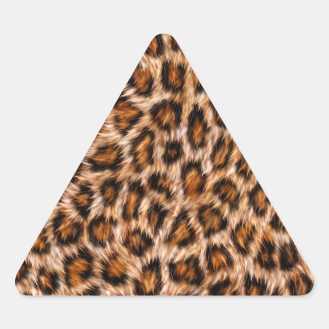 Adesivo Triangular Leopard Jaguar Cat Brown fur Pattern-24609 (Frente)