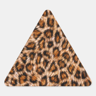Adesivo Triangular Leopard Jaguar Cat Brown fur Pattern-24610