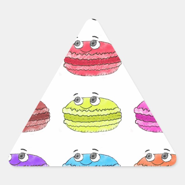 Adesivo Triangular Les Macarons — Cartoon (Frente)