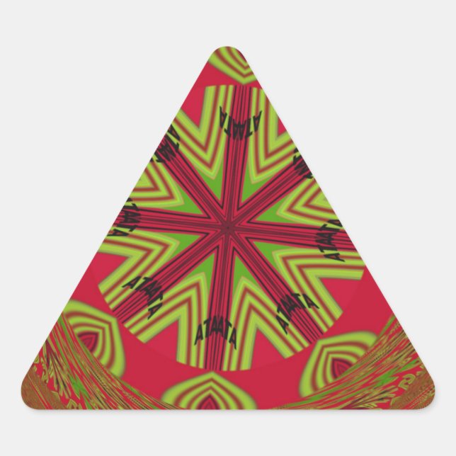 Adesivo Triangular Linda África Incrível pode Design tradicional (Frente)
