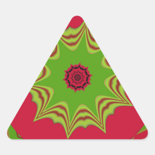 Adesivo Triangular Linda e espantosa arte vermelha tribal africana