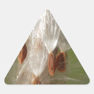 Adesivo Triangular Linda Mágica Milkweed: Um Design de Voo Skyward