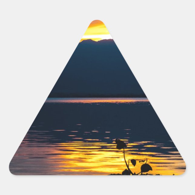 Adesivo Triangular Linda paisagem cenística solar Arte fotográfica (Frente)