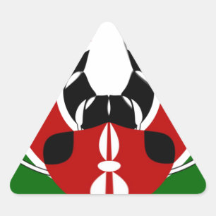Adesivo Triangular Linda Tapeçaria no Quênia: Borboleta da Bandeira M