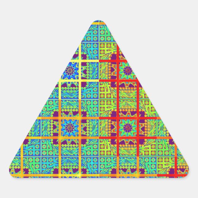 Adesivo Triangular Lindo e adorável vetor de Impressão tribal sul-afr (Frente)