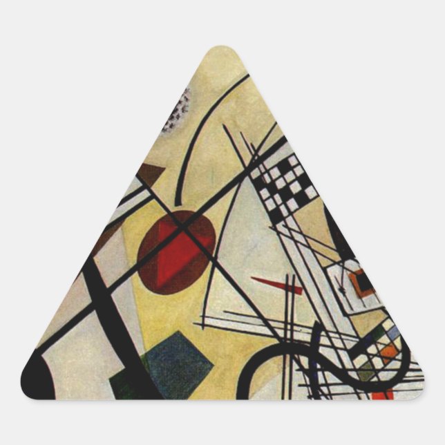 Adesivo Triangular Linha Transversal Sem Partida do Kandinsky (Frente)