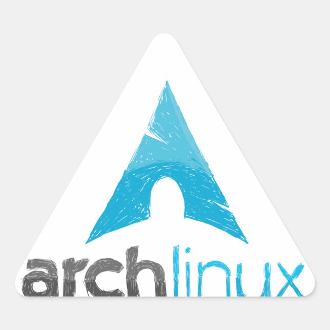 Adesivo Triangular Logotipo Arch Linux (Frente)