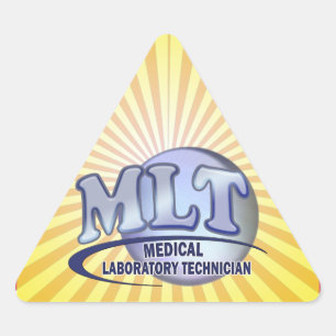 Adesivo Triangular LOGOTIPO de MLT FunBlue - TÉCNICO de LABORATÓRIO
