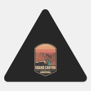 Adesivo Triangular Logotipo de Viagem do Grand Canyon National Park