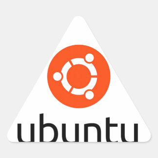 Adesivo Triangular Logotipo Linux Ubuntu