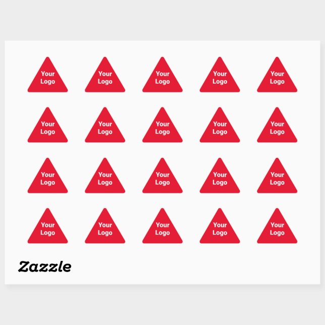 Adesivo Triangular Logotipo personalizado simples e elegante aqui cl  (Folha)
