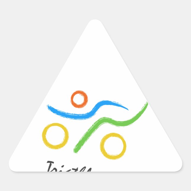 Adesivo Triangular Logotipo Triathlon (Frente)