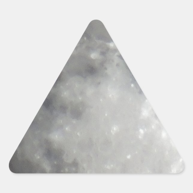 Adesivo Triangular Lua cinza no céu negro (Frente)