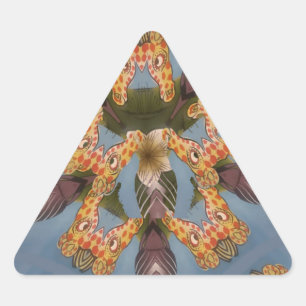 Adesivo Triangular Mandala de Girafa Kaleidoscópio: Arte Abstrata de