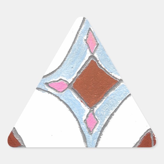 Adesivo Triangular Mandala Oil Painting Impressão (Frente)