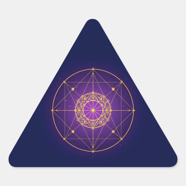 Adesivo Triangular Mandala Sagrado Celestial – Geometria Mística (Frente)