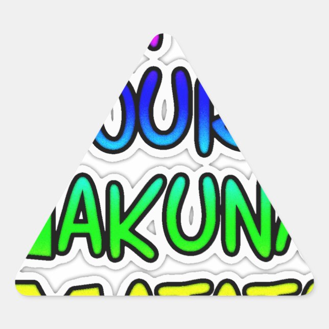 Adesivo Triangular Mantenha seu Impressão de Arte Hakuna Matata (Frente)