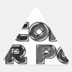 Adesivo Triangular Mantenha seus comentários estúpidos