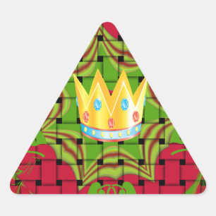 Adesivo Triangular Mantenha Simples: impressão Floral Vermelho De For