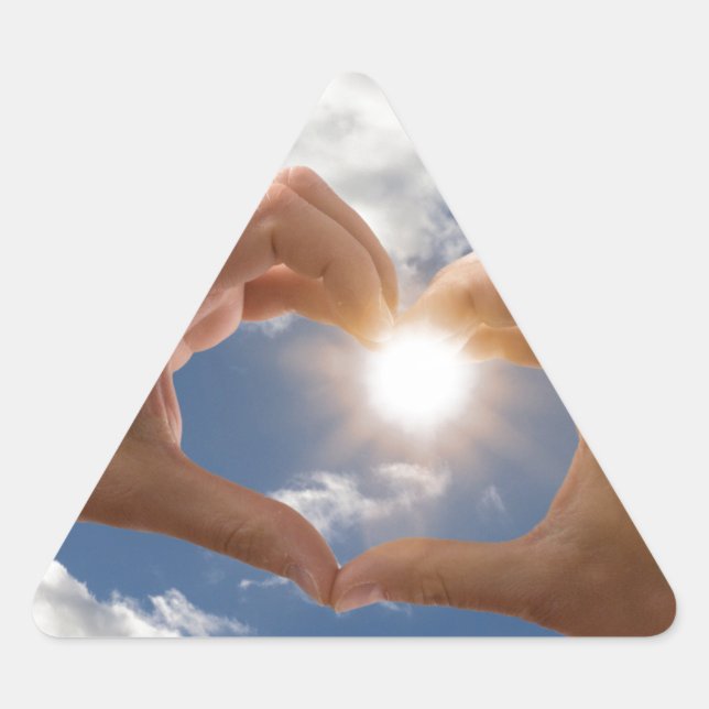 Adesivo Triangular Mãos do amor (Frente)