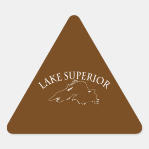 Adesivo Triangular Mapa do Lago Superior