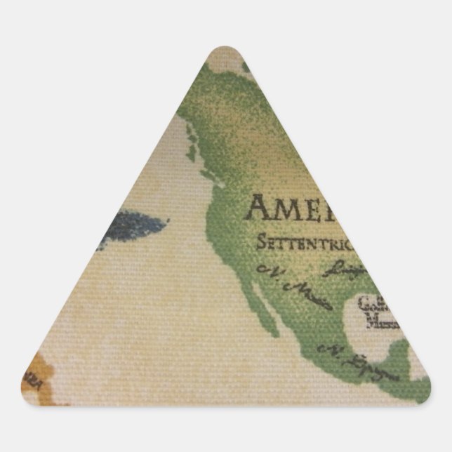 Adesivo Triangular Mapa Mundial - América (Frente)