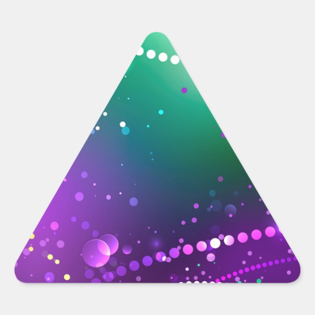 Adesivo Triangular Mardi Gras Festivo Purple Background (Frente)