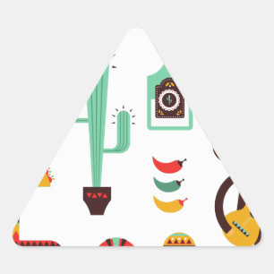 Adesivo Triangular mariachi mexicano