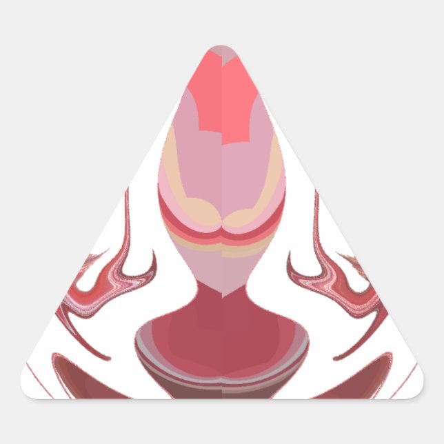 Adesivo Triangular Maroon Majestade: Radiância Russa Texturizada Afri (Frente)