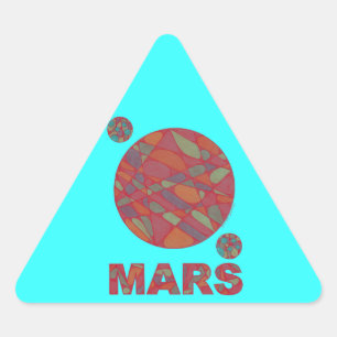 Adesivo Triangular Mars Red Planet Art Triangle Stickers