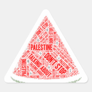 Adesivo Triangular Melancia Não pare de falar sobre a Palestina