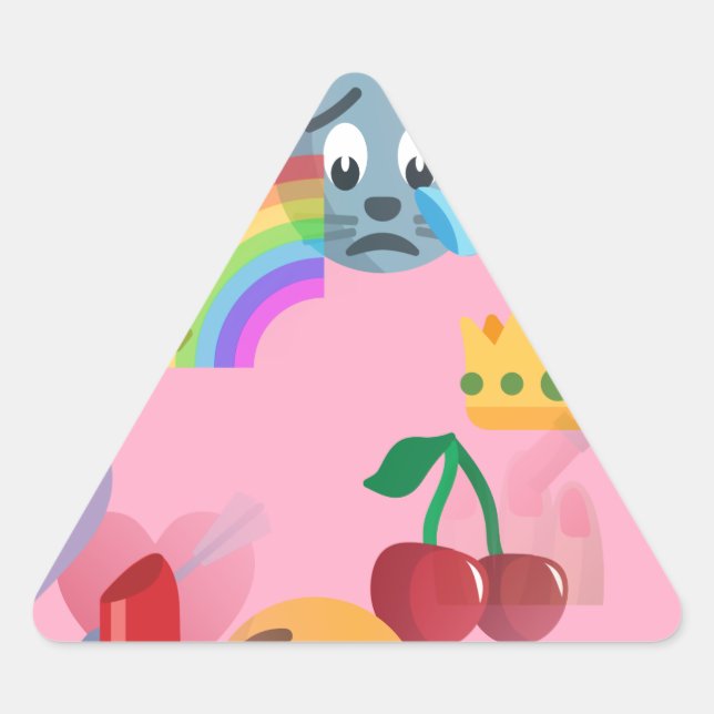 Adesivo Triangular menina emoji (Frente)