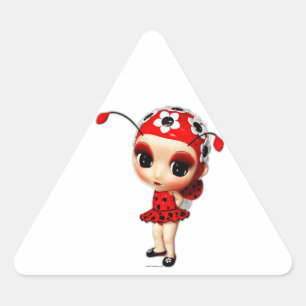 Adesivo Triangular Menina Ladybug
